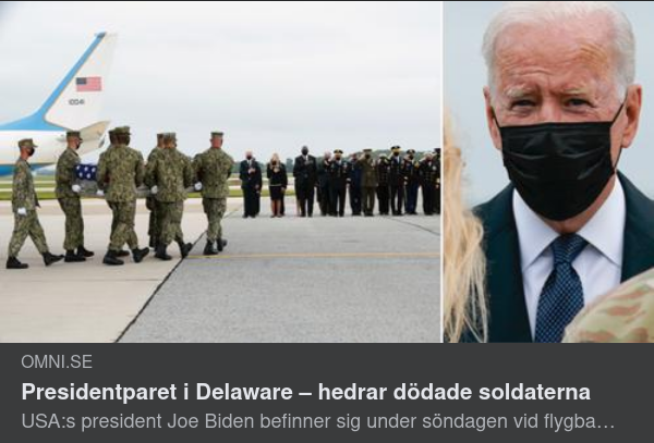 Biden Tar Emot Döda Soldater