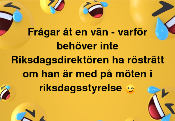 Riksdagsdirektör Utan Rösträtt