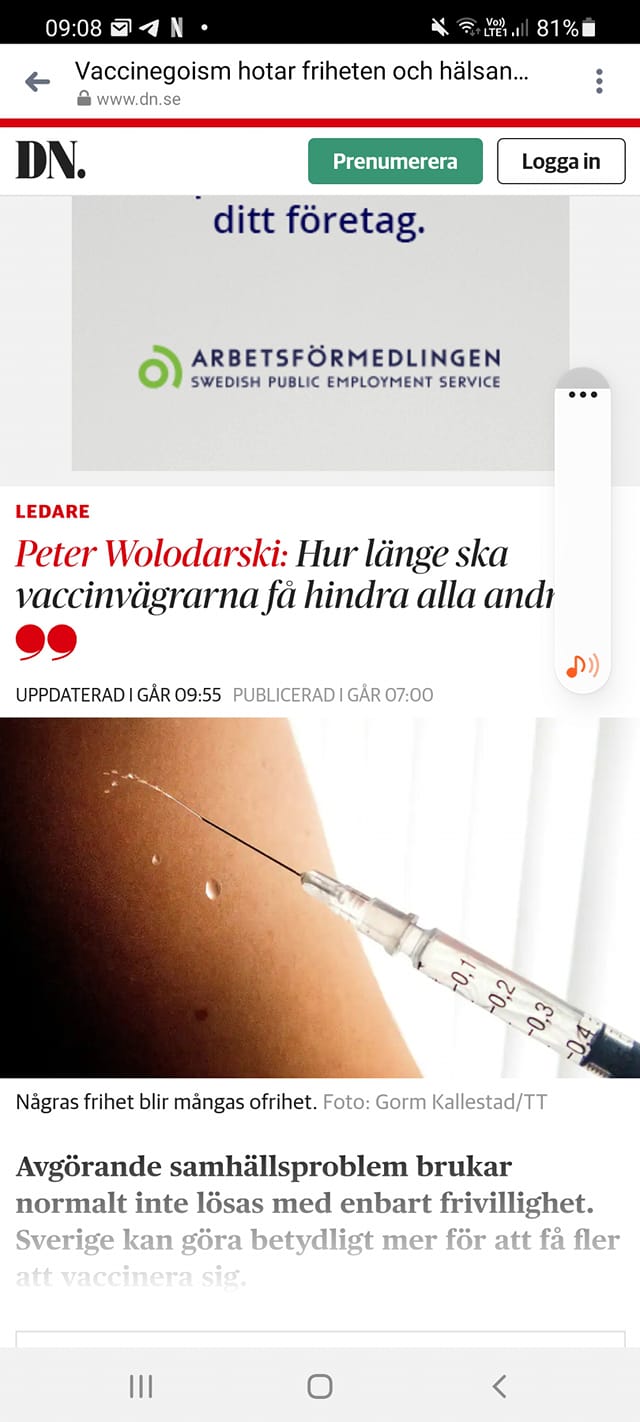 Wolodarski Har Vaccinvägrarproblem