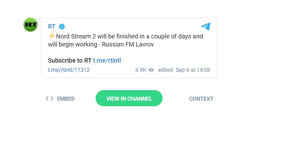 Nord Stream 2 Klart För Drift