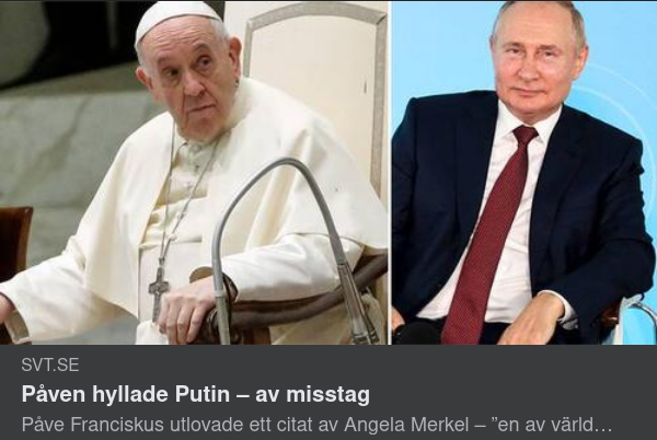 Putinciterande Påve