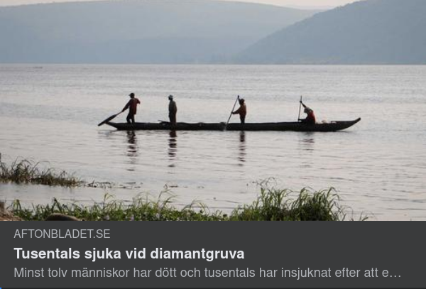 Sjuka Kring Diamantgruva I Kongo