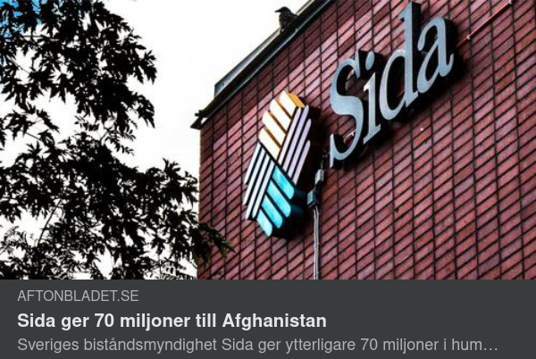 Mer Sida-Pengar Till Afghanistan