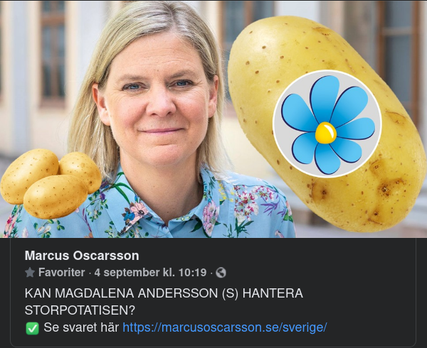 Kajalmacke Undrar Över Magdalenas Storpotatishantering