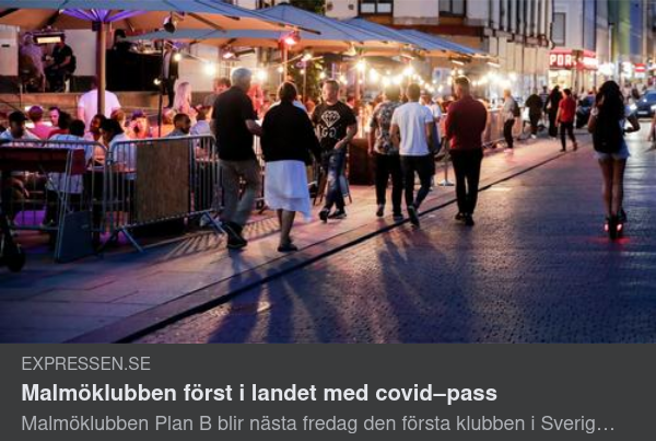 Covidpass, Slipskrav & Diskrimineringsgrund