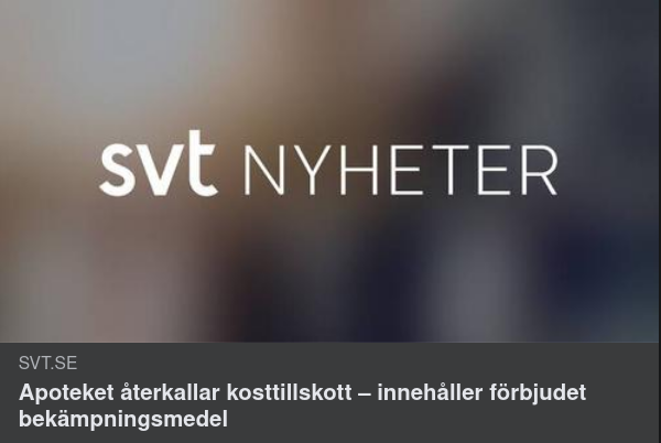 Bekämpningsmedel I Kosttillskott