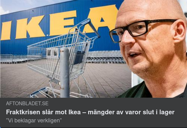 Fraktkrisdrabbat IKEA