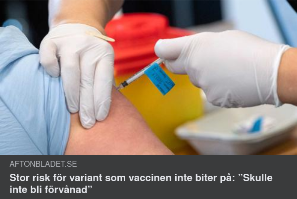 Stor Risk För Vaccinopåverkbar Variant