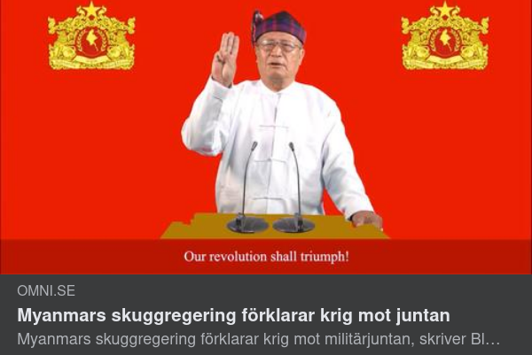 Desperat Krigsförklaring I Myanmar