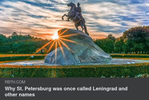 St. Petersburg & Dess Många Namn