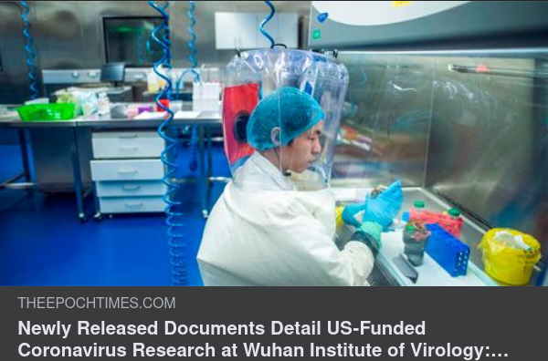 Dokumenterad USA-Finansiering Av Coronavirusforskning I Wuhan