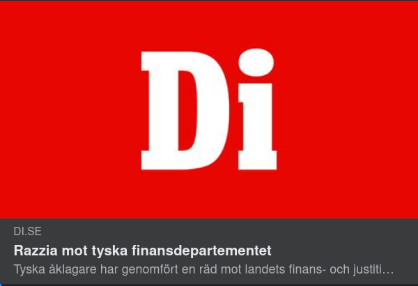 Razzia Mot Tyska Finansdepartementet