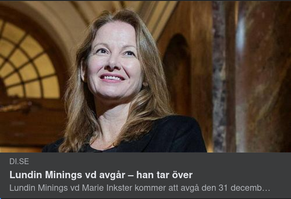 Lundin Minings Får Ny VD
