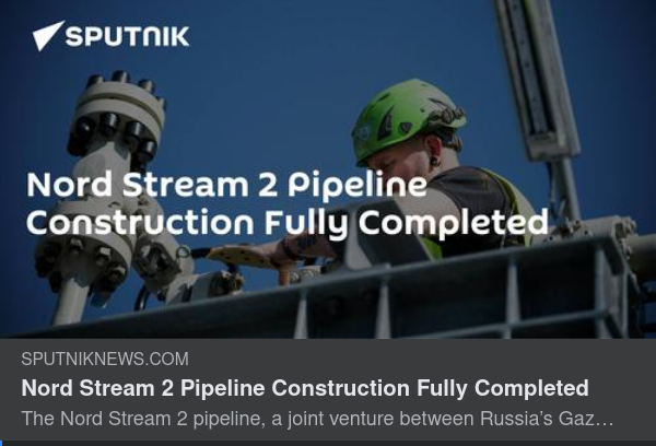 Nord Stream 2 Färdig