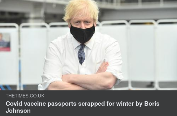 BoJo Skrotar Vaccinpass