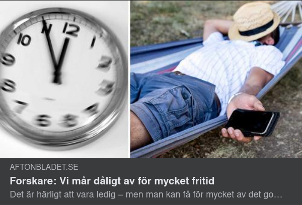 Tänkvärt Fritidsbekymmer