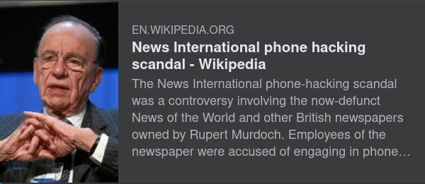 News International Phone Hacking Scandal