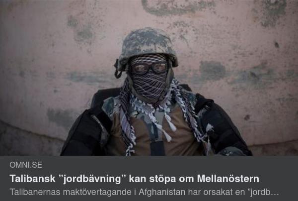 Talibanerna Epicentrum För Mellanösternjordbävning