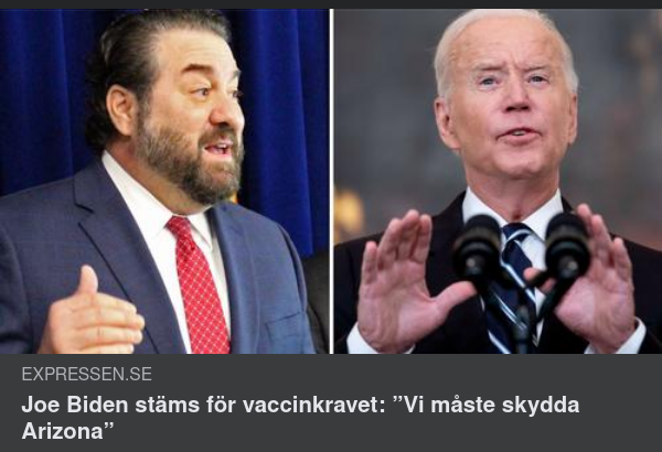 Vaccinkravsstämd Biden I Expressen