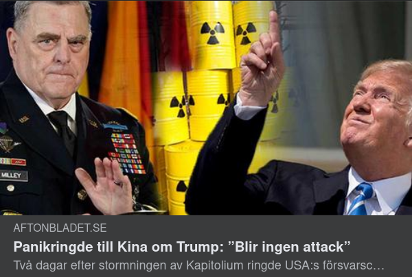 Panikslagen Kinaringande Amerikansk General I Aftonbladet