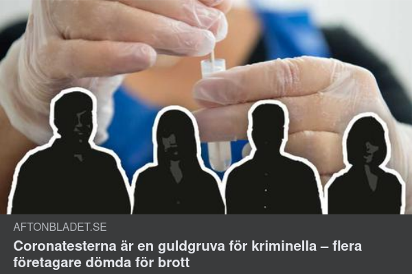 Coronatester - Kriminell Guldgruva