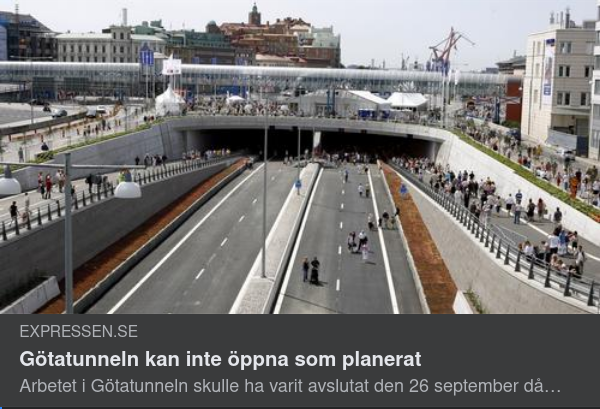 Gjutningsbrister Fördröjer Götatunnelns Öppnande