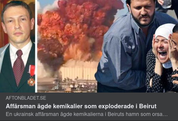 Ukrainsk Ägare Av Exploderande Kemikalier i Beirut