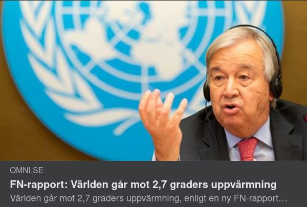 Katastrofal Uppvärmningsrapport Från FN