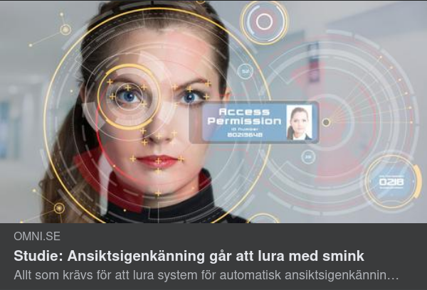 Sminkad Ansiktsigenkänning