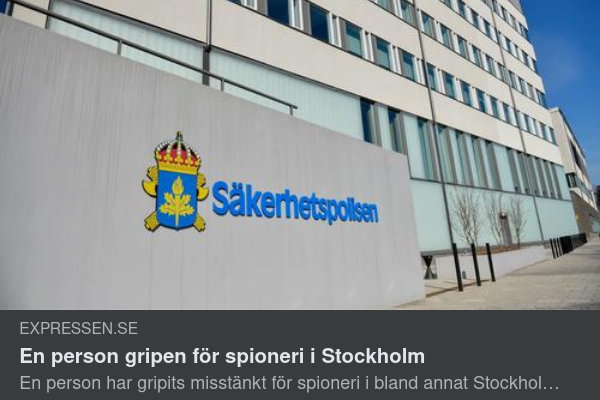 Spiongripande I Stockholm