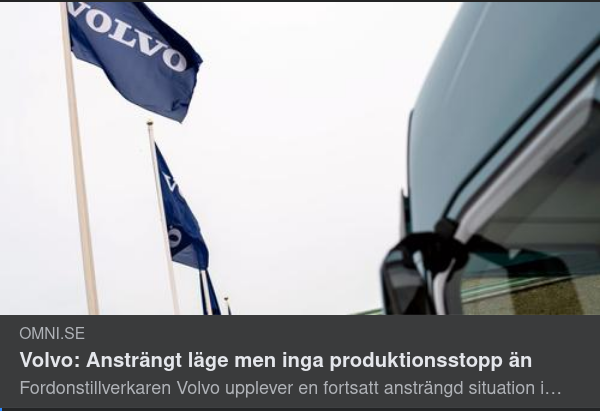 Ansträngd Volvoproduktion