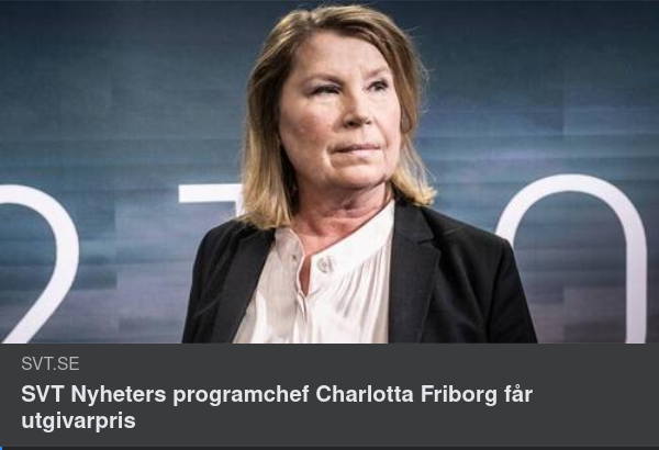 Utgivarprisad Charlotte På SVT