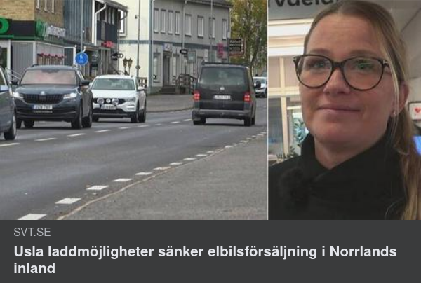 Usla Elbilsladdningsmöjligheter I Norrland