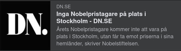 Ingen Nobelfest För Pristagarna