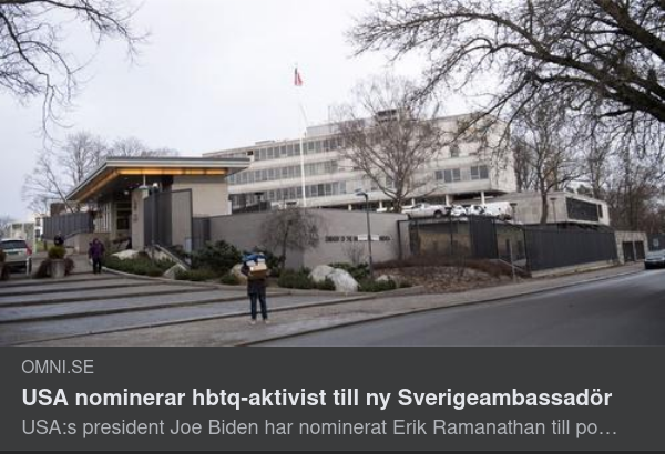HBTQ-Aktivist Föreslagen Till Ny Amerikansk Sverigeambassadör