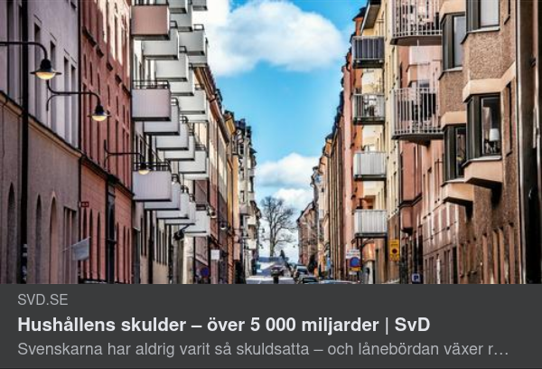 Svensk Skuldsättningsrekord & Ökande