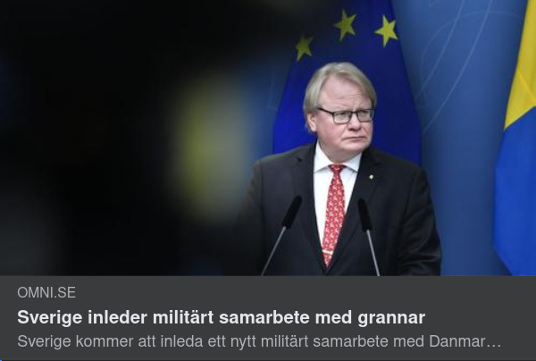 Sverige Inleder Militärt Samarbete Med Danmark & Norge