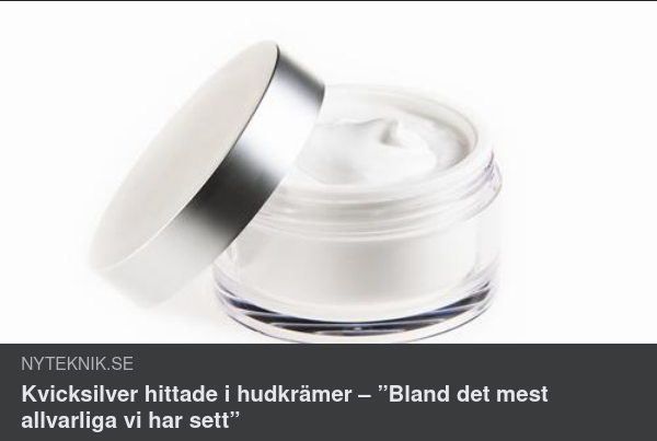 Kvicksilver I Hudkräm