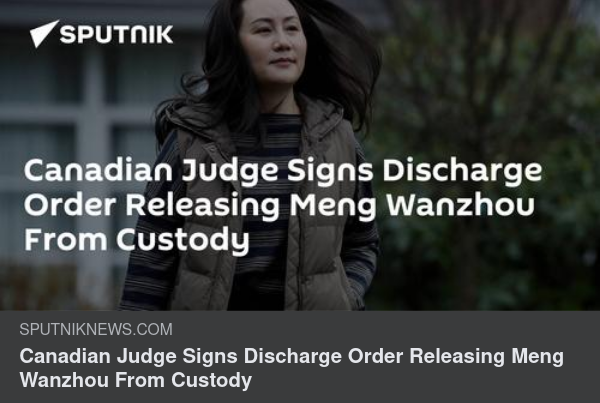 Frisläppt Meng Wanzhou