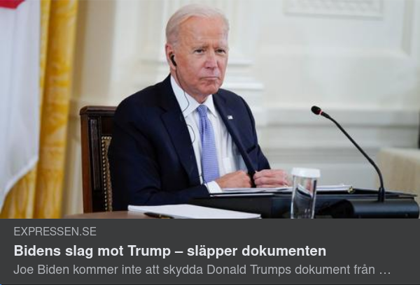 Biden Släpper Kapitoliumstormningsutredningens Dokument Om Trump