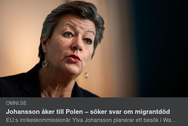 Ylva Reser Till Polen Efter Migrantdöd