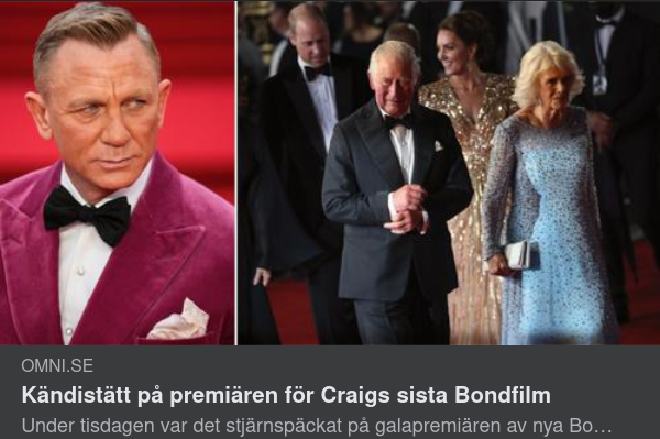 Kändistät Bondpremiär