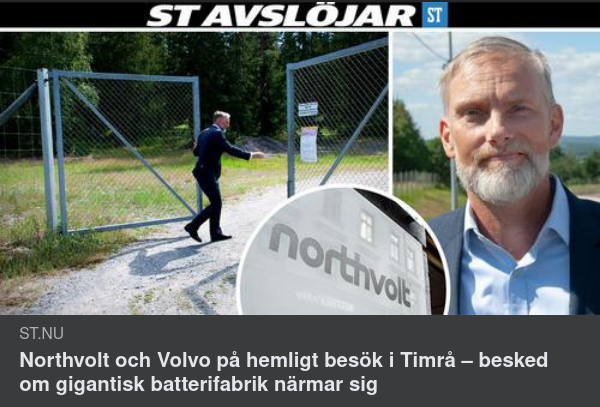 Northvolt & Volvo Hemliga I Timrå