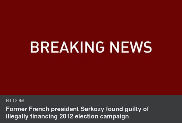 Sarkozy Skyldig Till Olaglig Valkampanjfinansiering