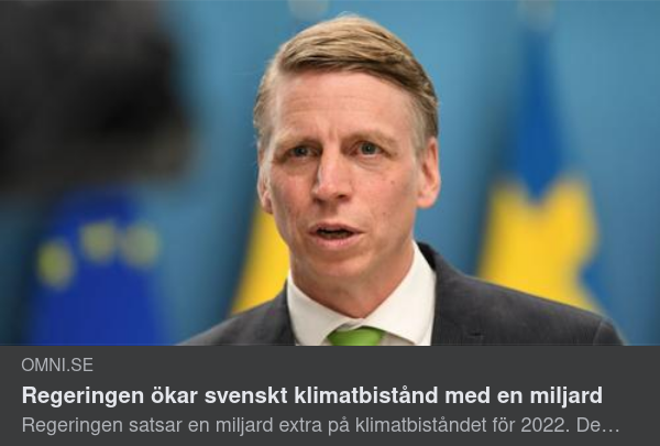 Miljardökat Klimatbistånd