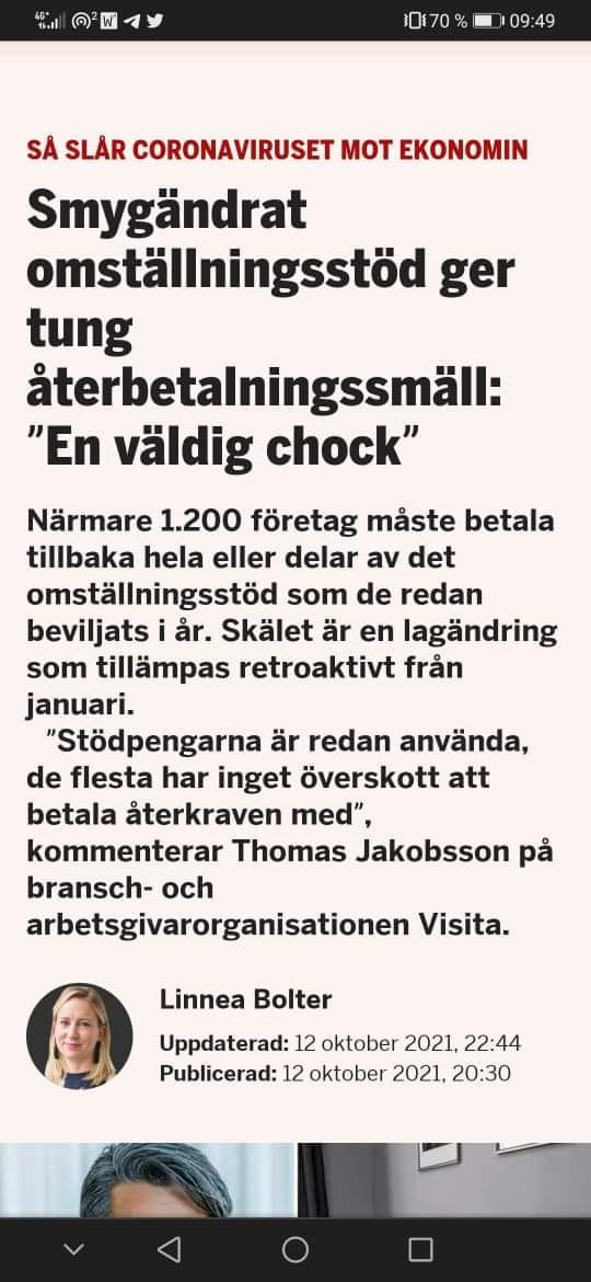 Väldigt Chockerande Återbetalningssmäll