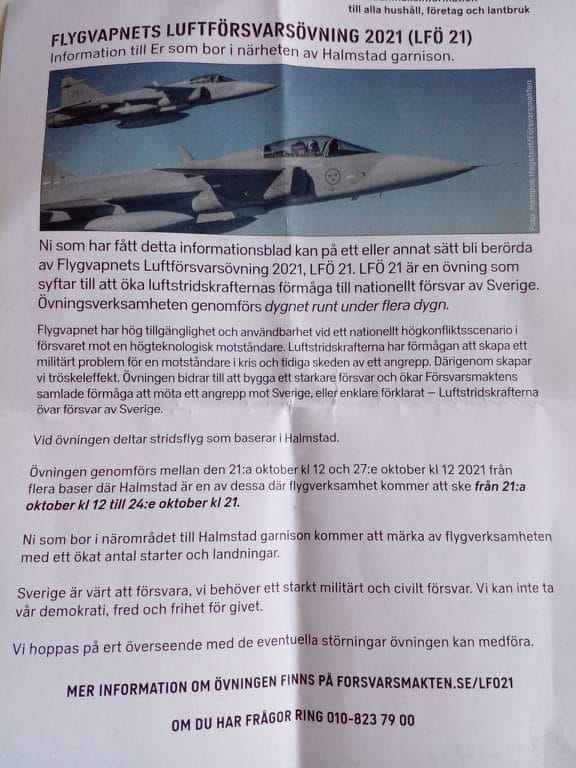 Flygvapnets Luftförsvarsövning 2021