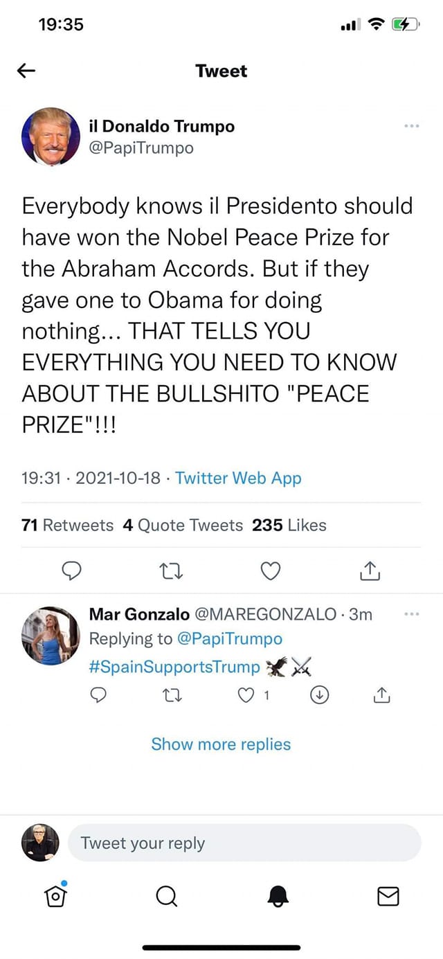 il Donaldo & Nobels Fredspris