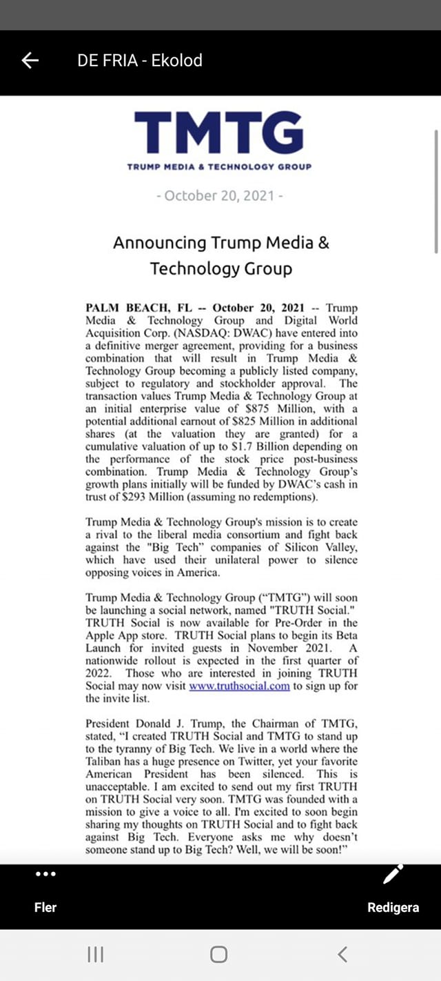 Trump Media & Technology Group