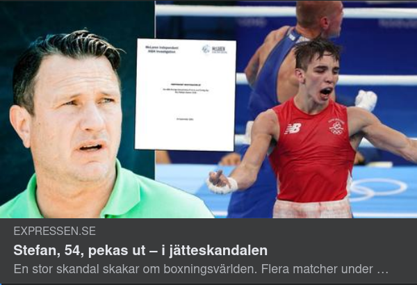 Svenskt I OS-Boxningsmuteaffär